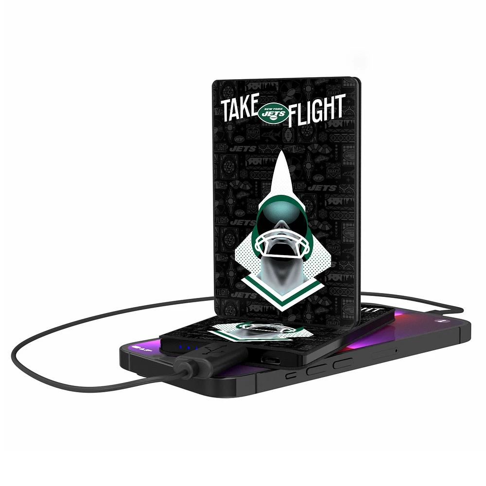 Keyscaper Black New York Jets 2500 mAh Illustrated Credit Card Powerbank