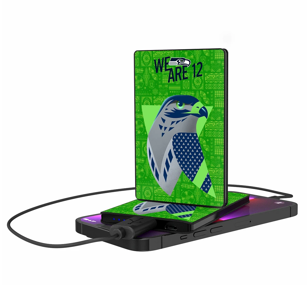 Keyscaper Black Seattle Seahawks 2500 mAh Illustrated Credit Card Powerbank