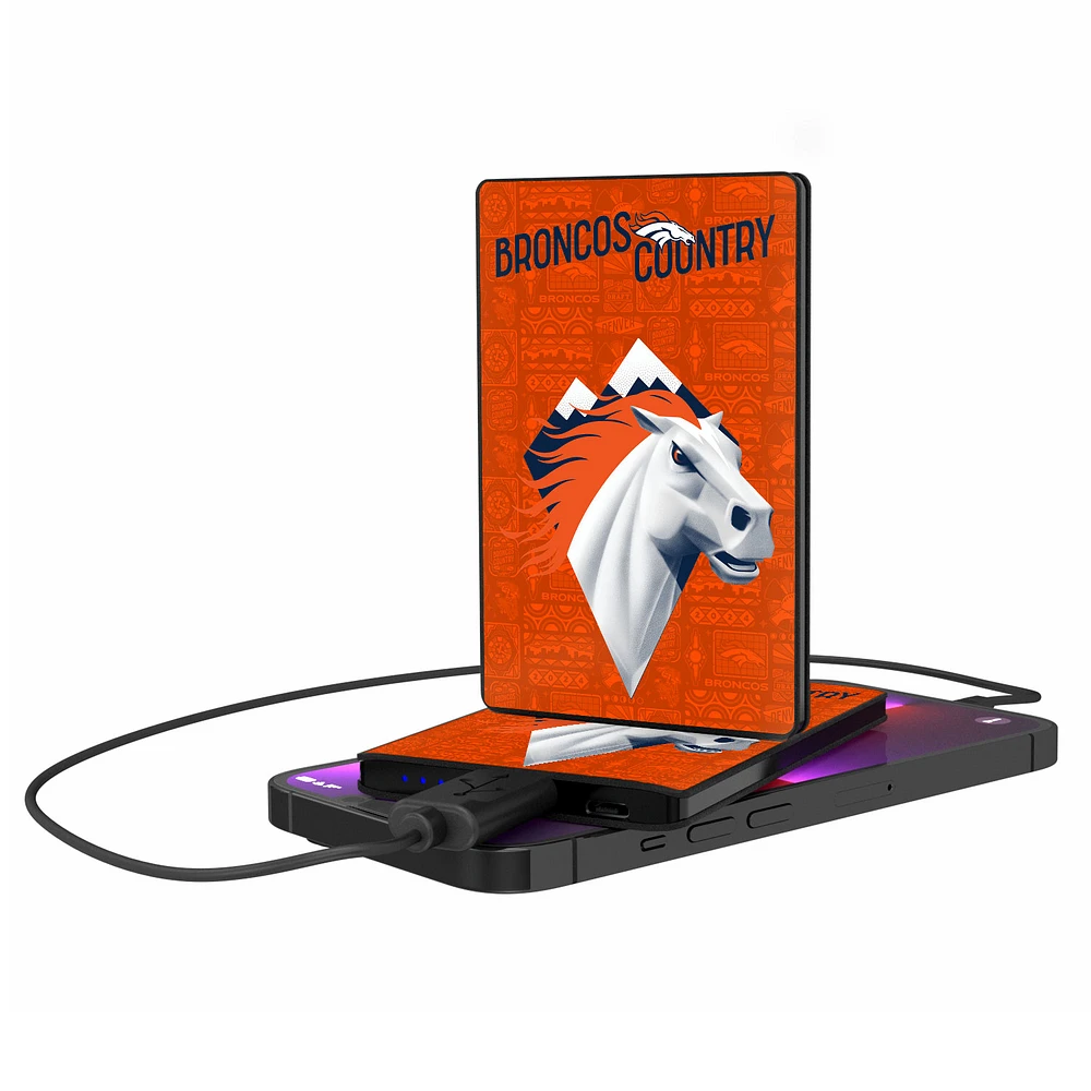 Keyscaper Black Denver Broncos 2500 mAh Illustrated Credit Card Powerbank