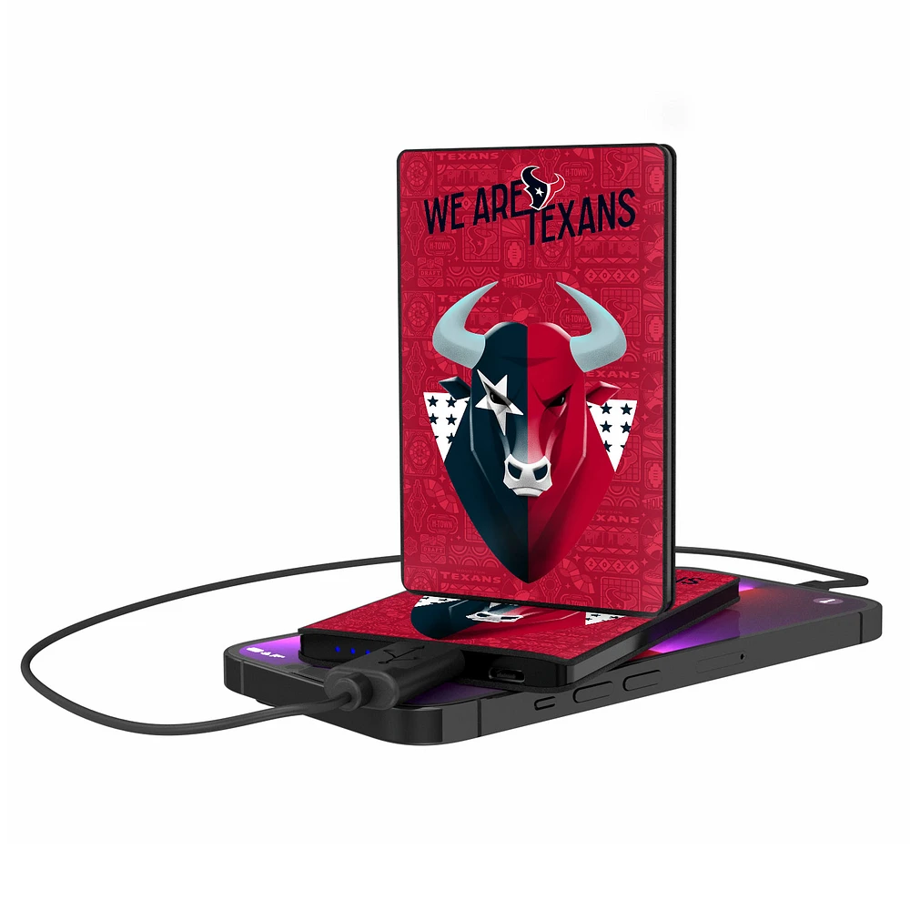 Keyscaper Black Houston Texans 2500 mAh Illustrated Credit Card Powerbank