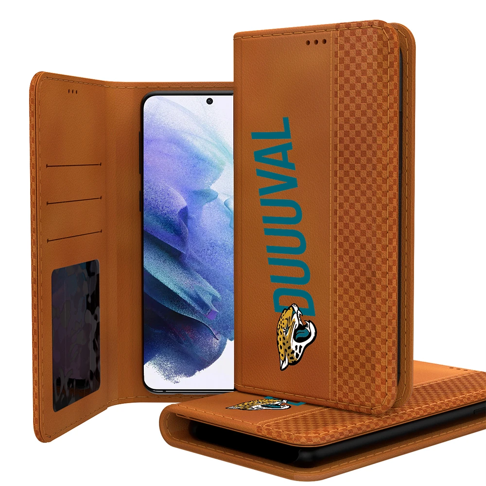 Keyscaper Brown Jacksonville Jaguars Galaxy Folio Case