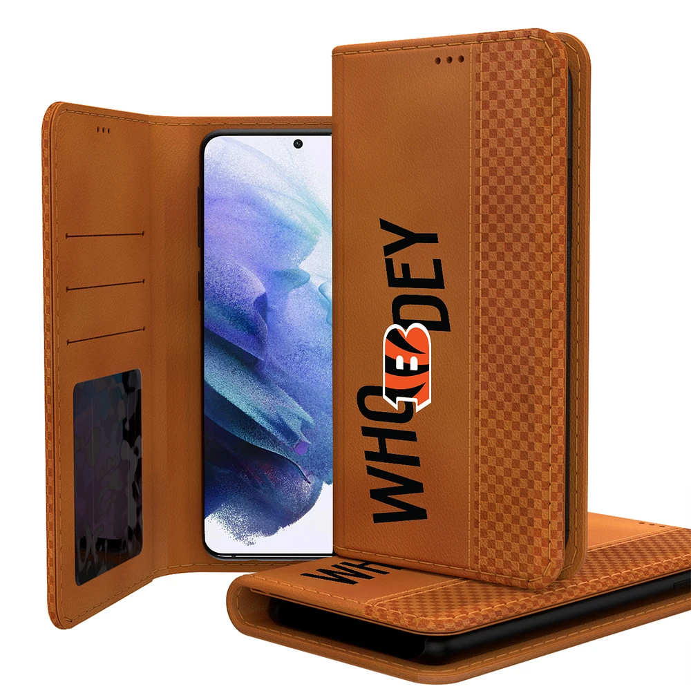 Keyscaper Brown Cincinnati Bengals Galaxy Folio Case