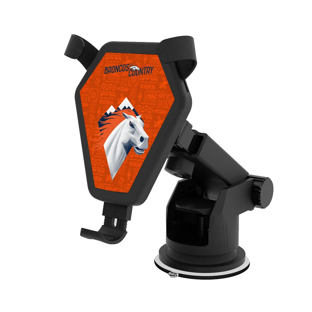 Keyscaper Black Denver Broncos Wireless Car Charger