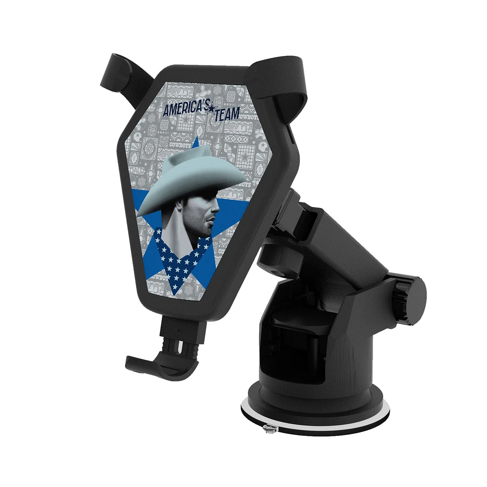 Keyscaper Black Dallas Cowboys Wireless Car Charger