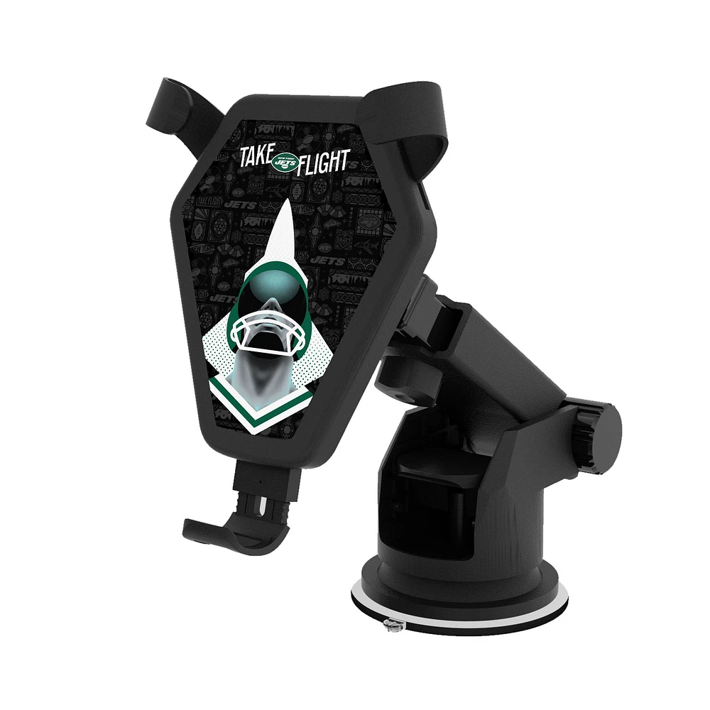Keyscaper Black New York Jets Wireless Car Charger