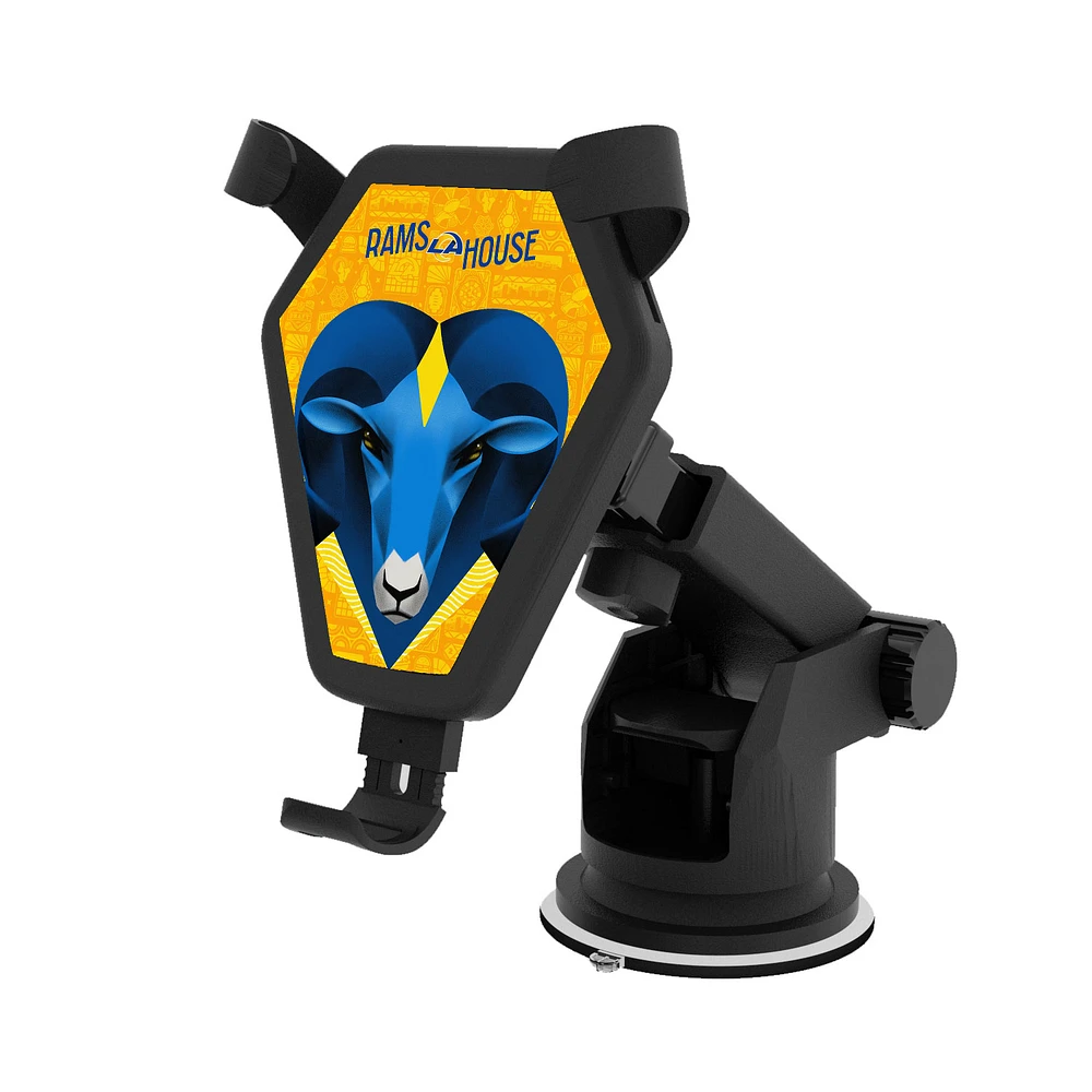 Keyscaper Black Los Angeles Rams Wireless Car Charger