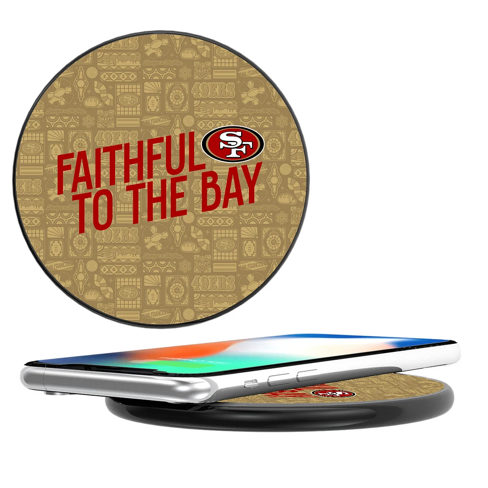 Keyscaper Black San Francisco 49ers Illustrated Wireless Charger