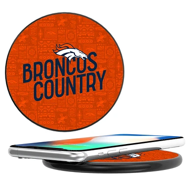 Keyscaper Black Denver Broncos Illustrated Wireless Charger