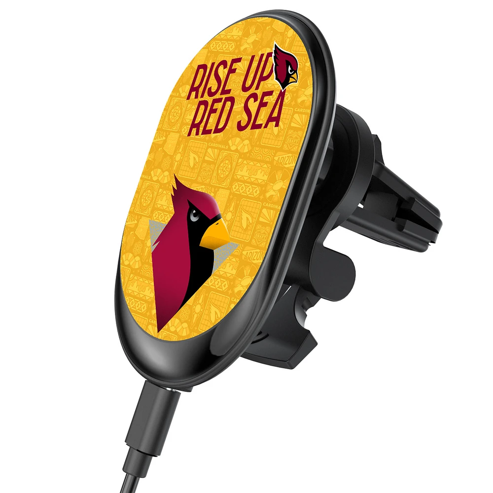 Keyscaper Black Arizona Cardinals Wireless Magnetic Car Charger