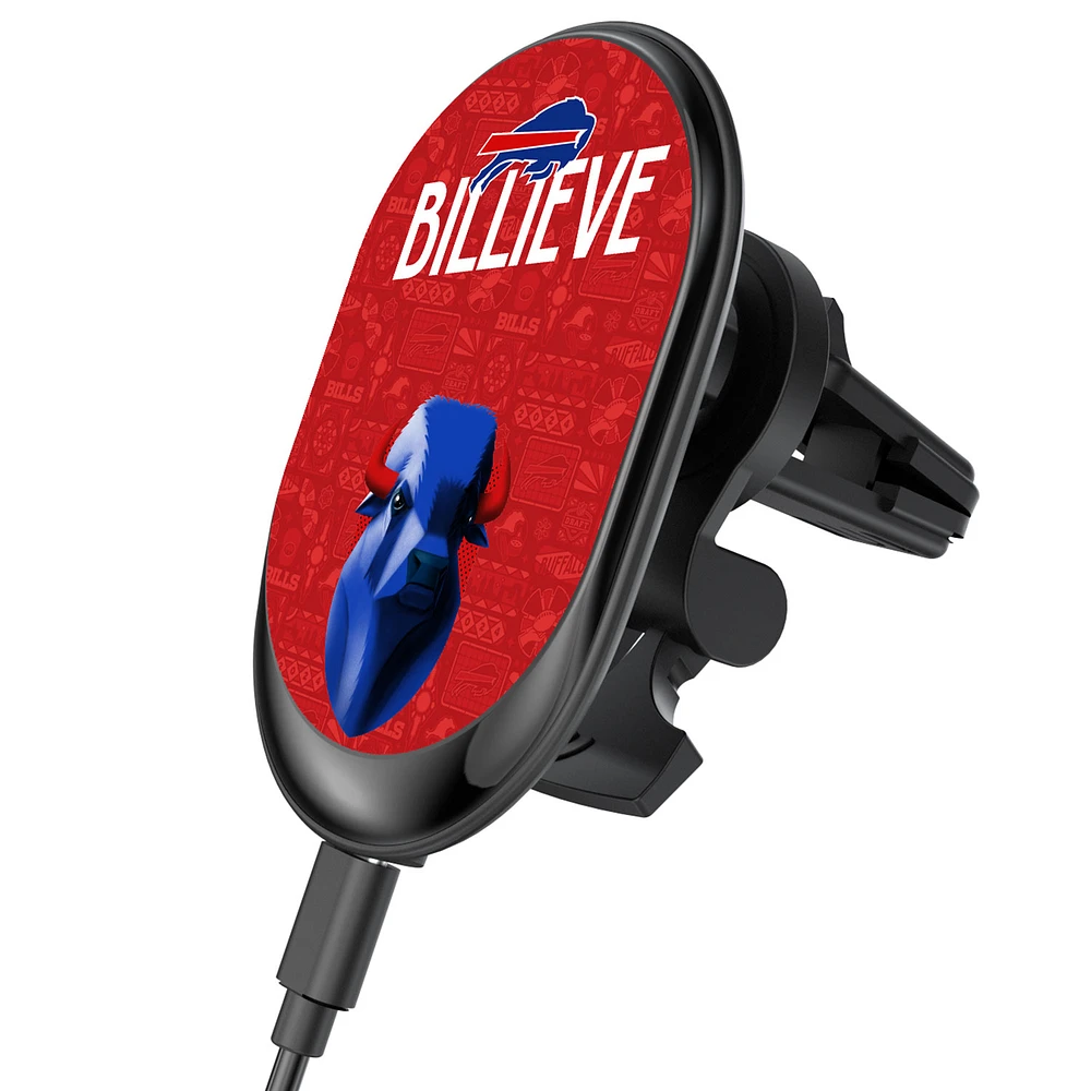 Keyscaper Black Buffalo Bills Wireless Magnetic Car Charger