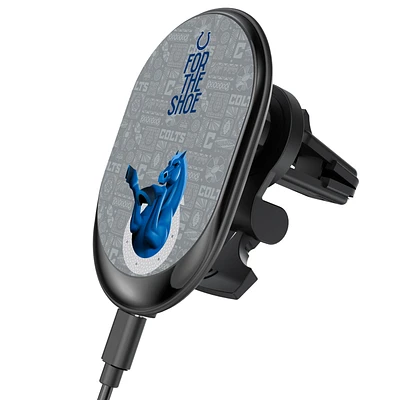 Keyscaper Black Indianapolis Colts Wireless Magnetic Car Charger