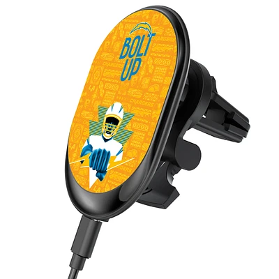 Keyscaper Black Los Angeles Chargers Wireless Magnetic Car Charger
