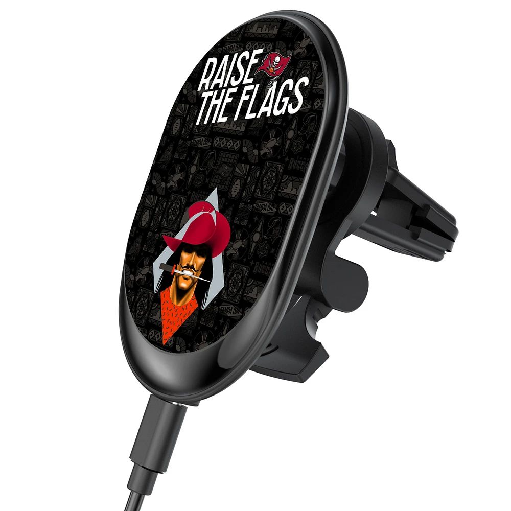 Keyscaper Black Tampa Bay Buccaneers Wireless Magnetic Car Charger