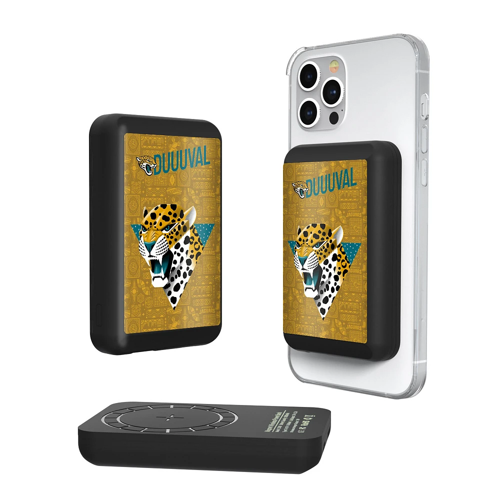 Keyscaper Black Jacksonville Jaguars 5000mAh Wireless Magnetic Power Bank