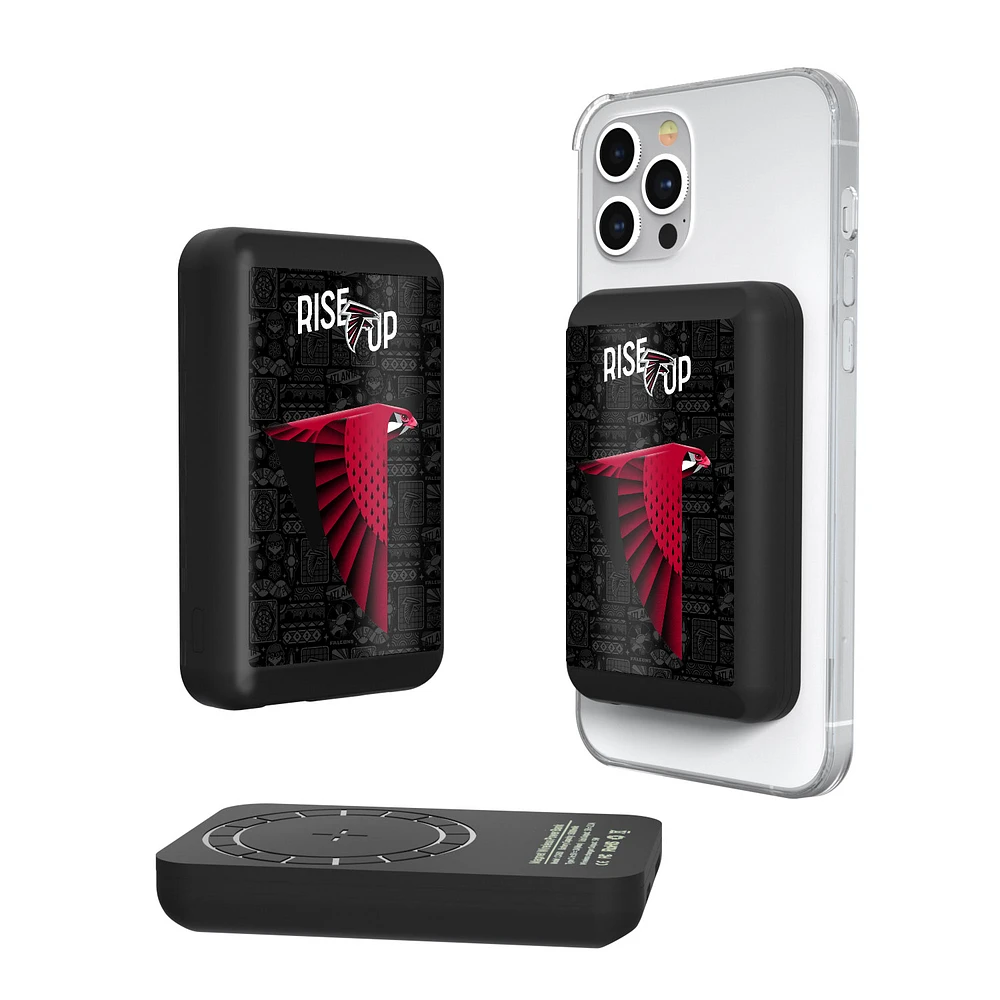 Keyscaper Black Atlanta Falcons 5000mAh Wireless Magnetic Power Bank