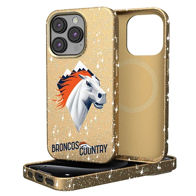 Keyscaper Gold Denver Broncos 2024 Illustrated Limited Edition Bling iPhone Case