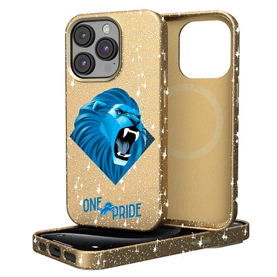 Keyscaper Gold Detroit Lions 2024 Illustrated Limited Edition Bling iPhone Case