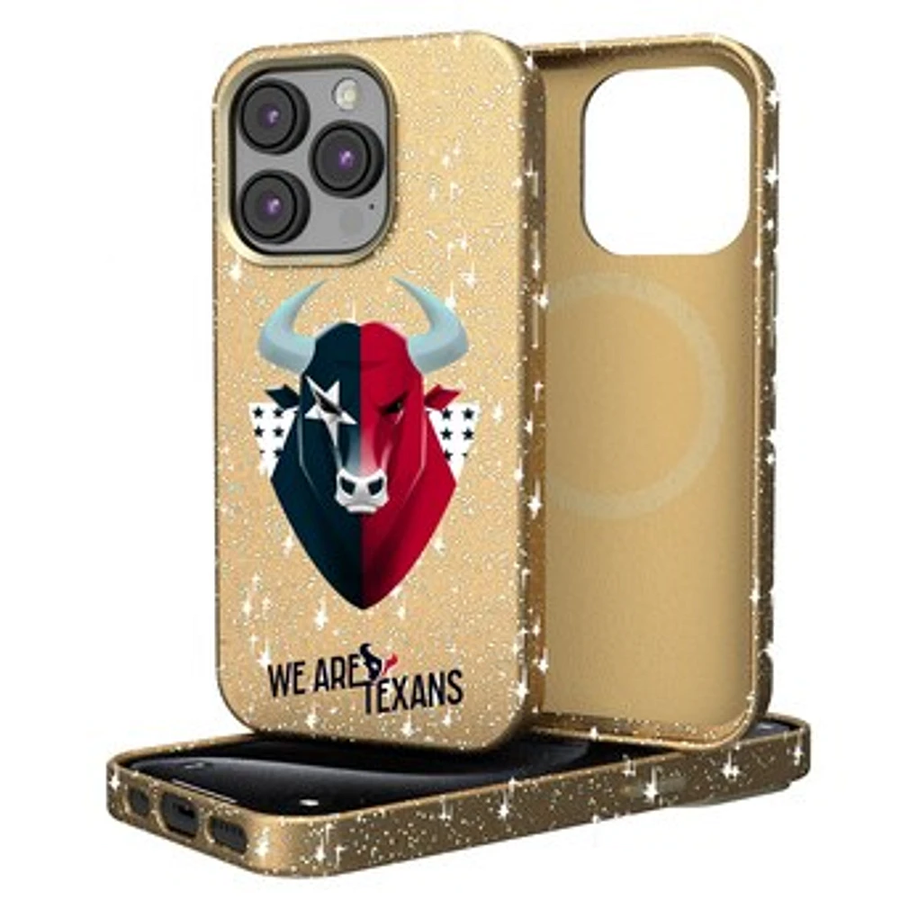 Keyscaper Gold Houston Texans 2024 Illustrated Limited Edition Bling iPhone Case