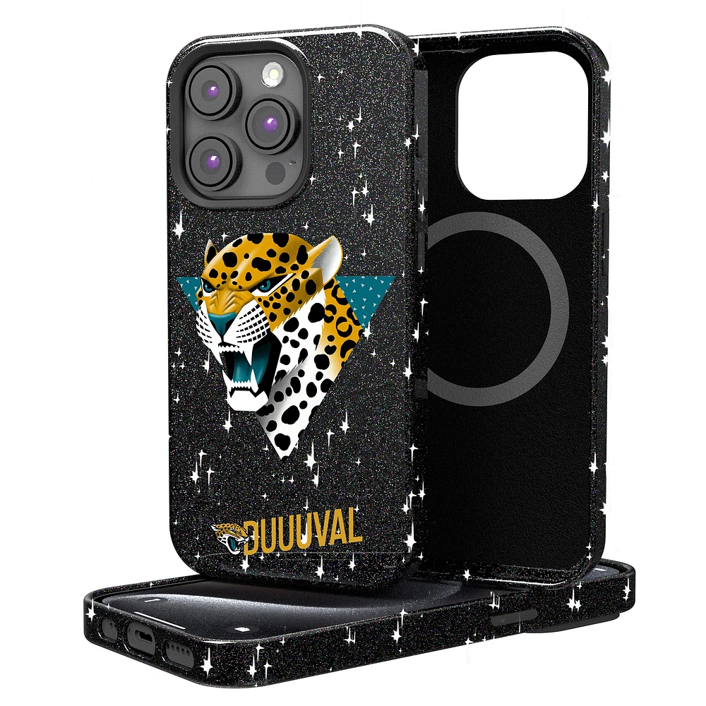 Keyscaper Black Jacksonville Jaguars 2024 Illustrated Limited Edition Bling iPhone Case