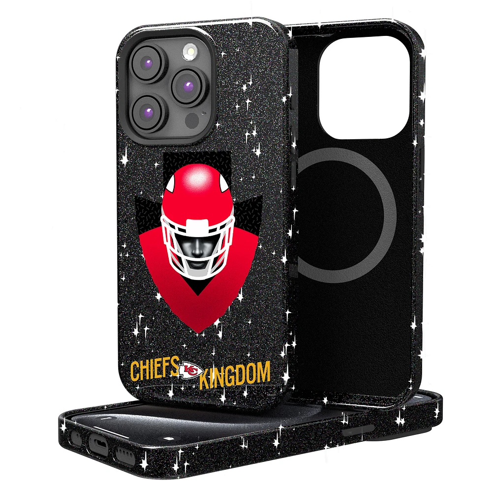 Keyscaper Black Kansas City Chiefs 2024 Illustrated Limited Edition Bling iPhone Case