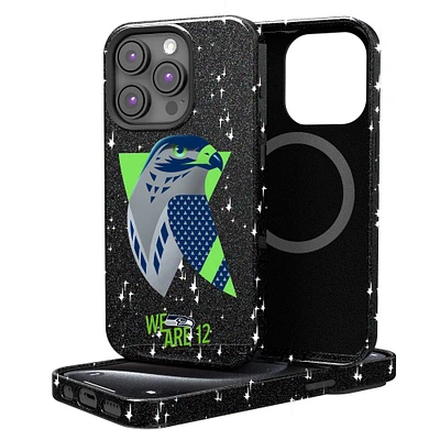 Keyscaper Black Seattle Seahawks 2024 Illustrated Limited Edition Bling iPhone Case