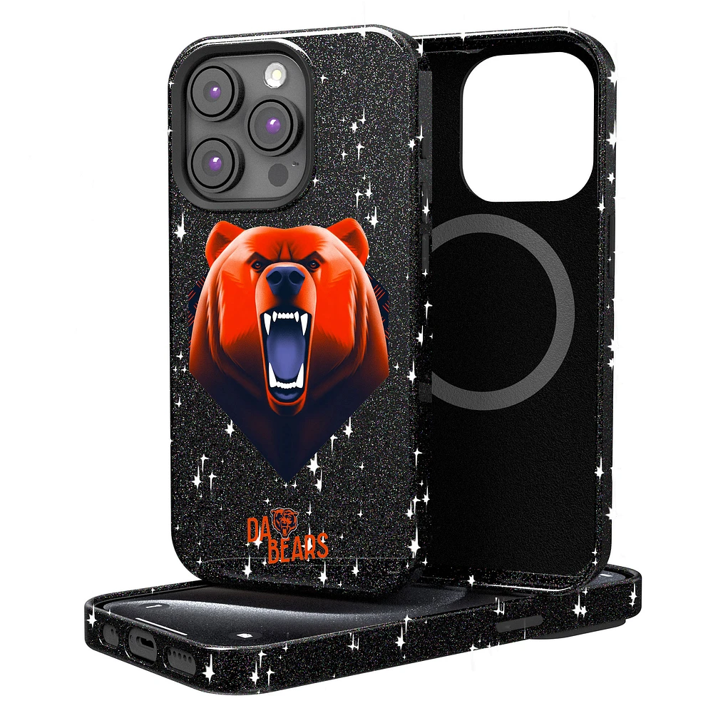 Keyscaper Black Chicago Bears 2024 Illustrated Limited Edition Bling iPhone Case