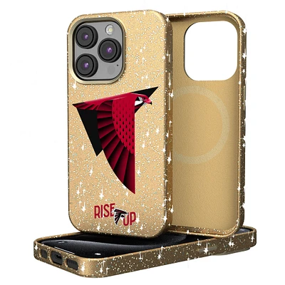 Keyscaper Gold Atlanta Falcons 2024 Illustrated Limited Edition Bling iPhone Case