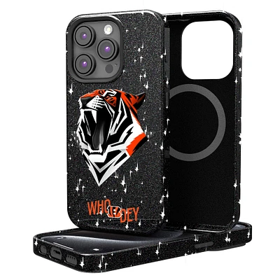 Keyscaper Black Cincinnati Bengals 2024 Illustrated Limited Edition Bling iPhone Case