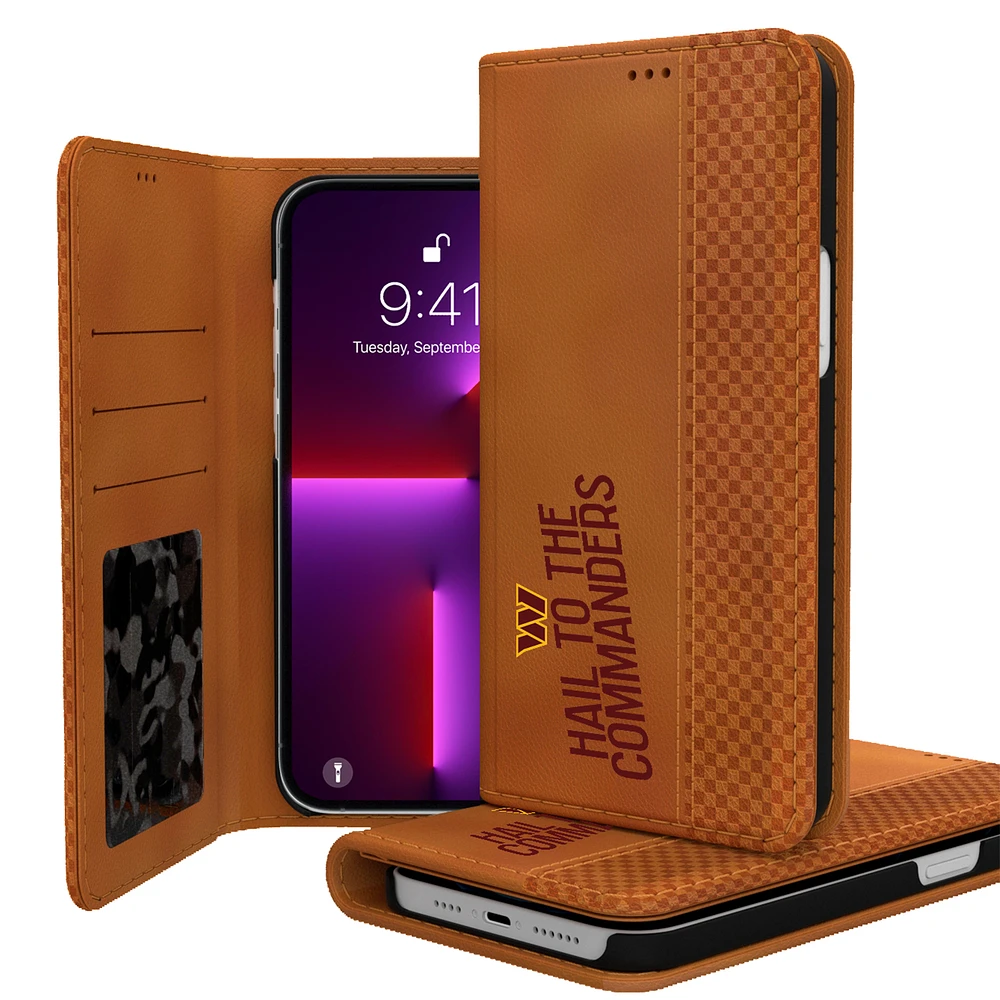 Keyscaper Brown Washington Commanders iPhone Folio Case