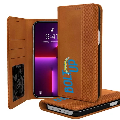 Keyscaper Brown Los Angeles Chargers iPhone Folio Case