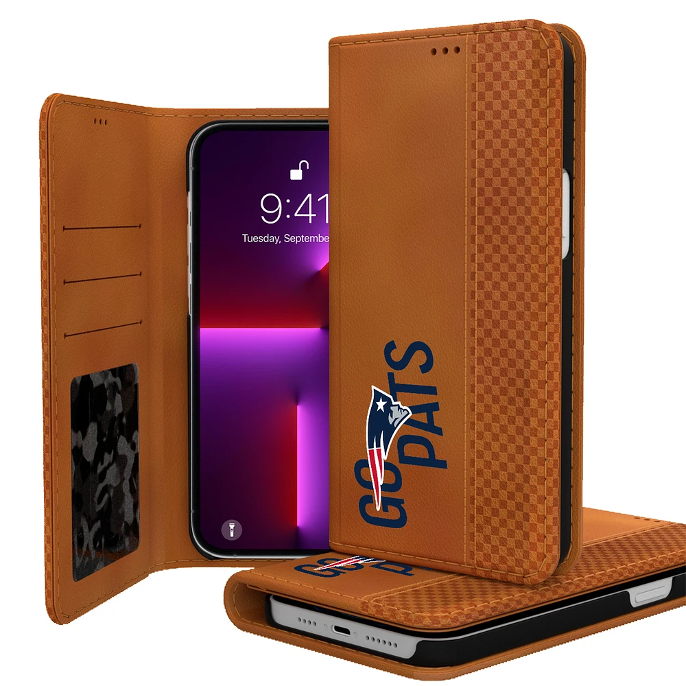 Keyscaper Brown New England Patriots iPhone Folio Case