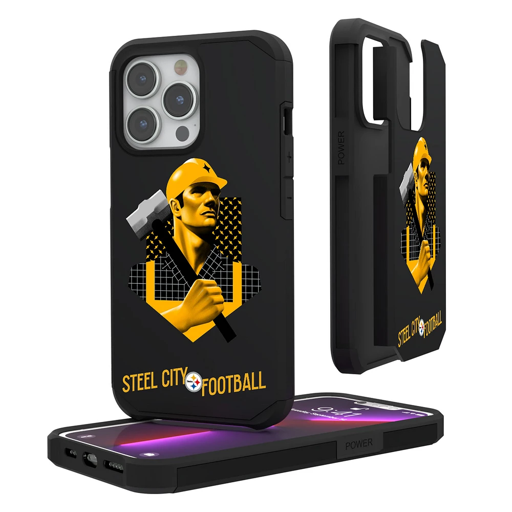 Keyscaper Black Pittsburgh Steelers iPhone Rugged Case