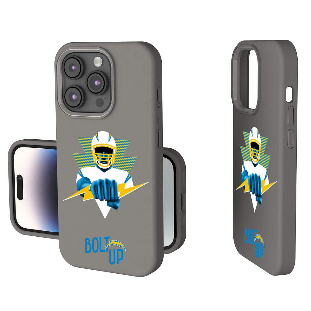 Keyscaper Gray Los Angeles Chargers 2024 Illustrated Limited Edition Soft Touch iPhone Case