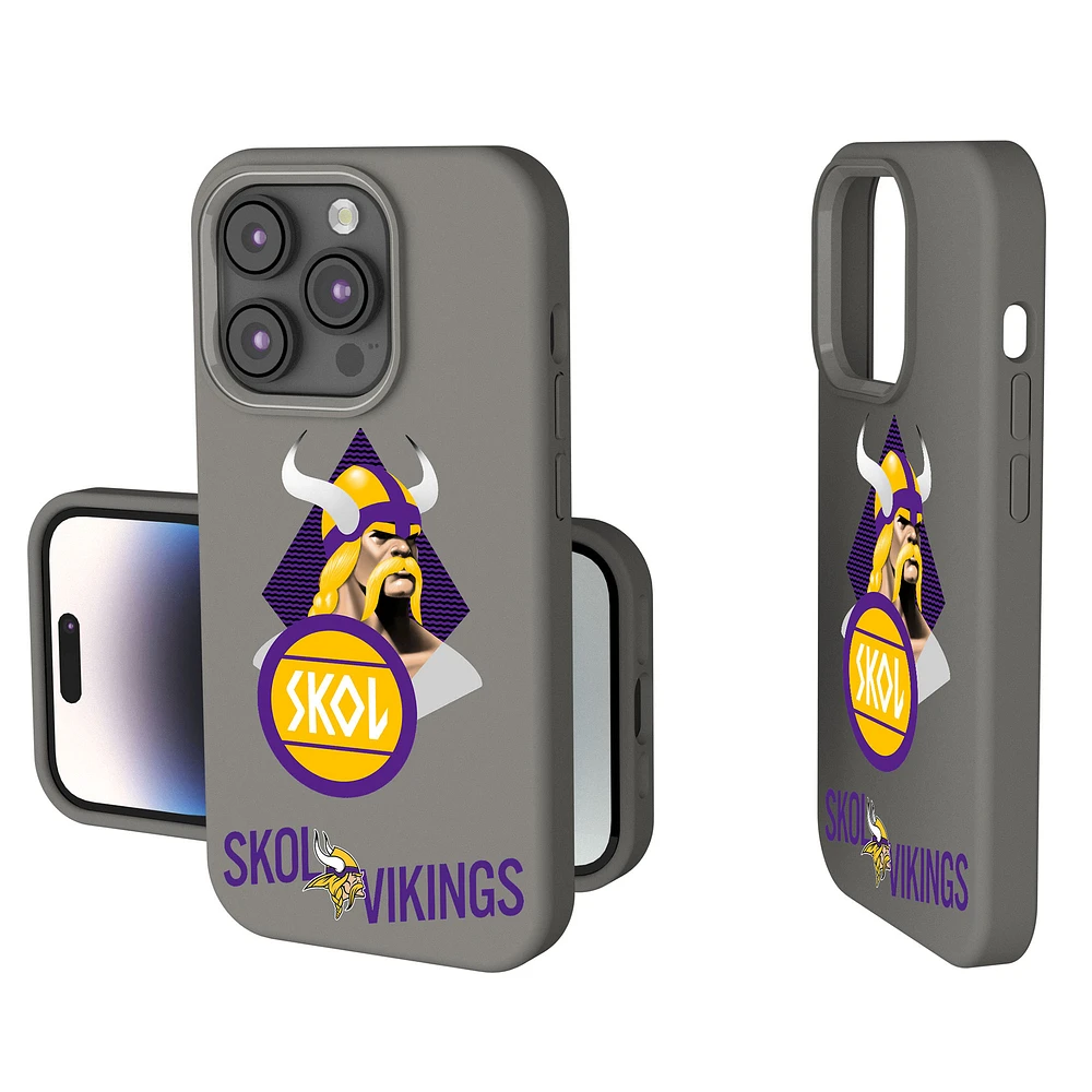 Keyscaper Gray Minnesota Vikings 2024 Illustrated Limited Edition Soft Touch iPhone Case
