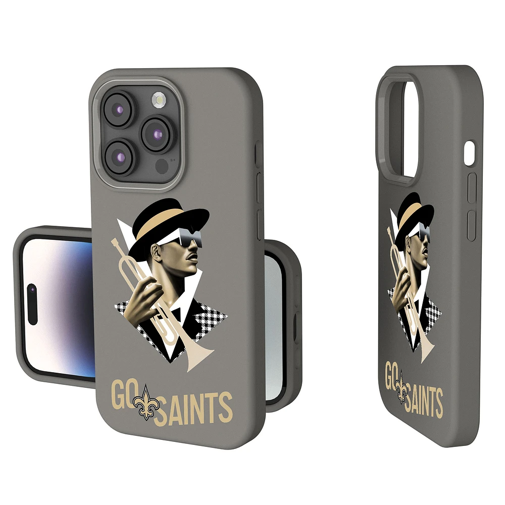Keyscaper Gray New Orleans Saints 2024 Illustrated Limited Edition Soft Touch iPhone Case