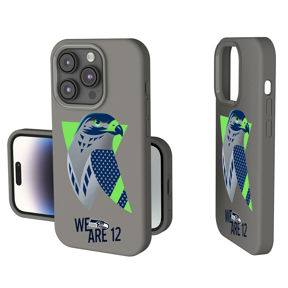 Keyscaper Gray Seattle Seahawks 2024 Illustrated Limited Edition Soft Touch iPhone Case