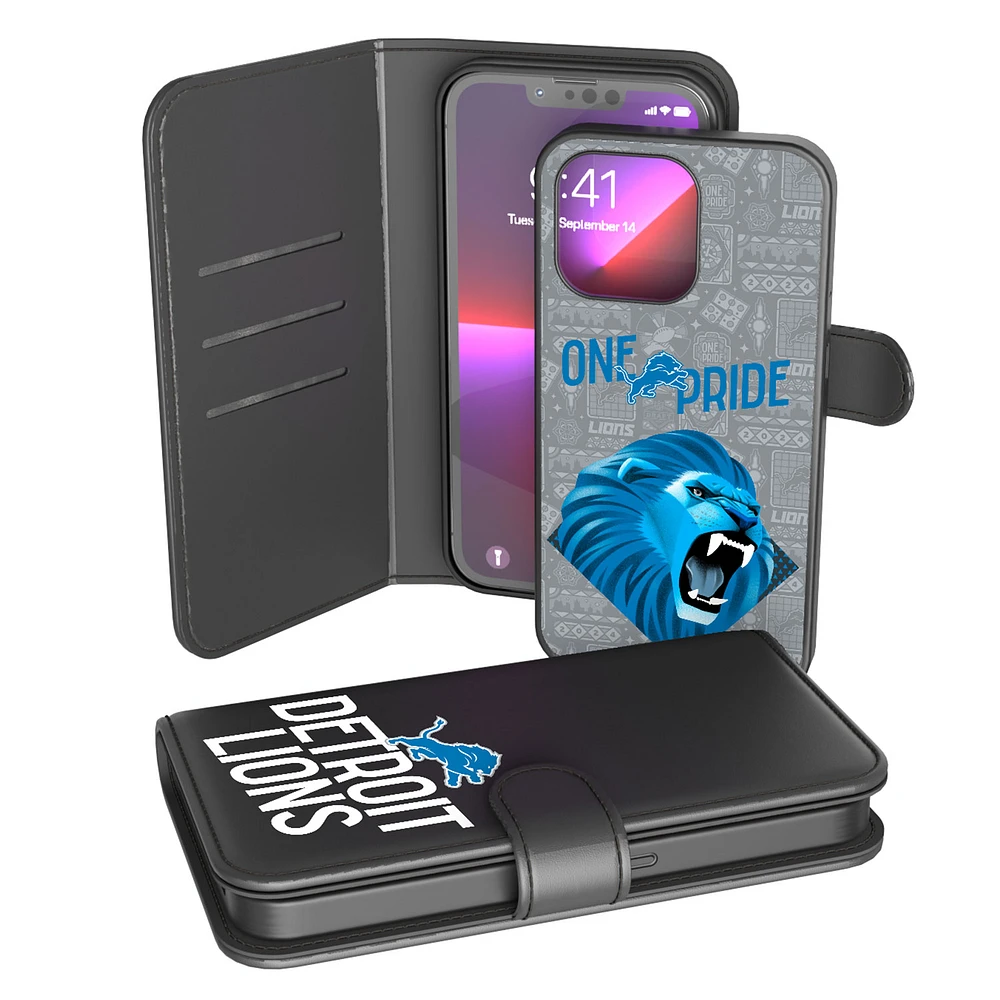 Keyscaper Black Detroit Lions iPhone Wallet Case