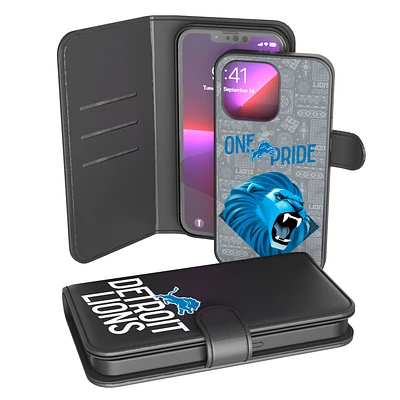 Keyscaper Black Detroit Lions iPhone Wallet Case