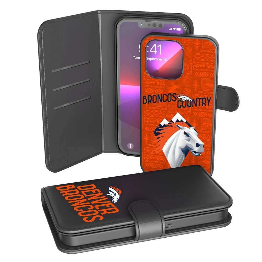 Keyscaper Black Denver Broncos iPhone Wallet Case