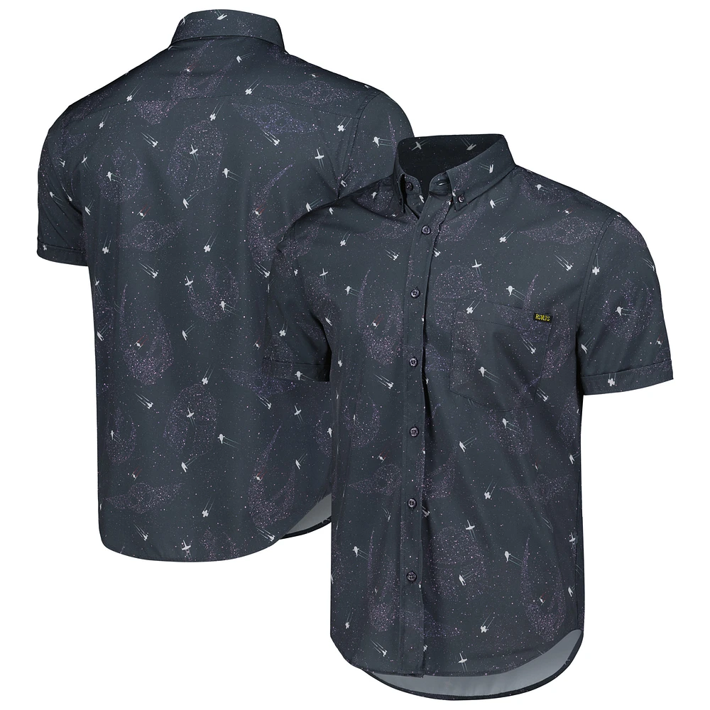 Unisex RSVLTS Black Star Wars Stars and Starships KUNUFLEX Button-Down Shirt