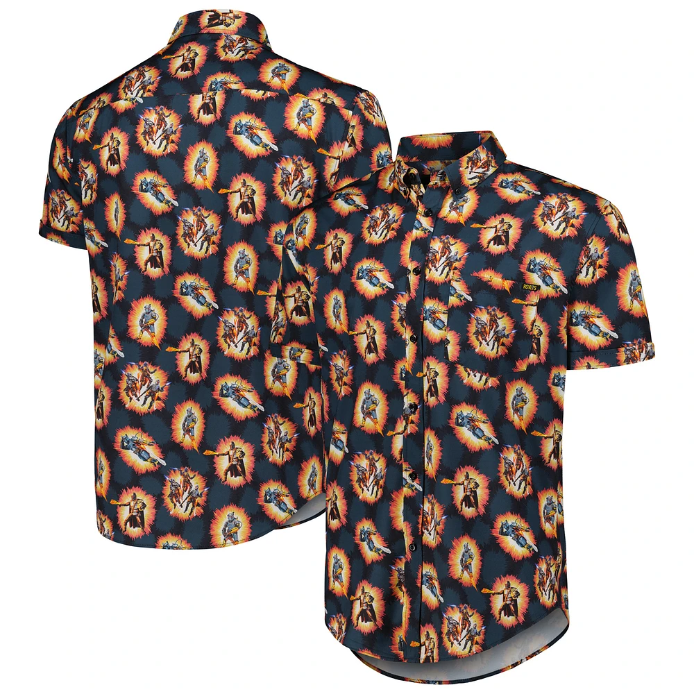 Unisex RSVLTS Black Star Wars A Real Mandolorian Hero KUNUFLEX Button-Down Shirt