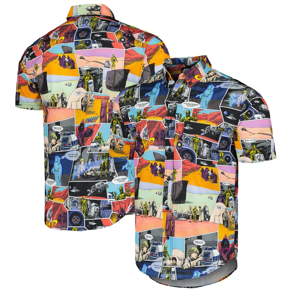 Unisex RSVLTS Black Star Wars A Droid Story KUNUFLEX Button-Down Shirt