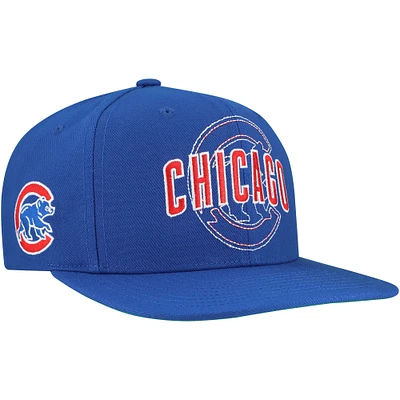 Men's Mitchell & Ness Royal Chicago Cubs Double Up Snapback Hat