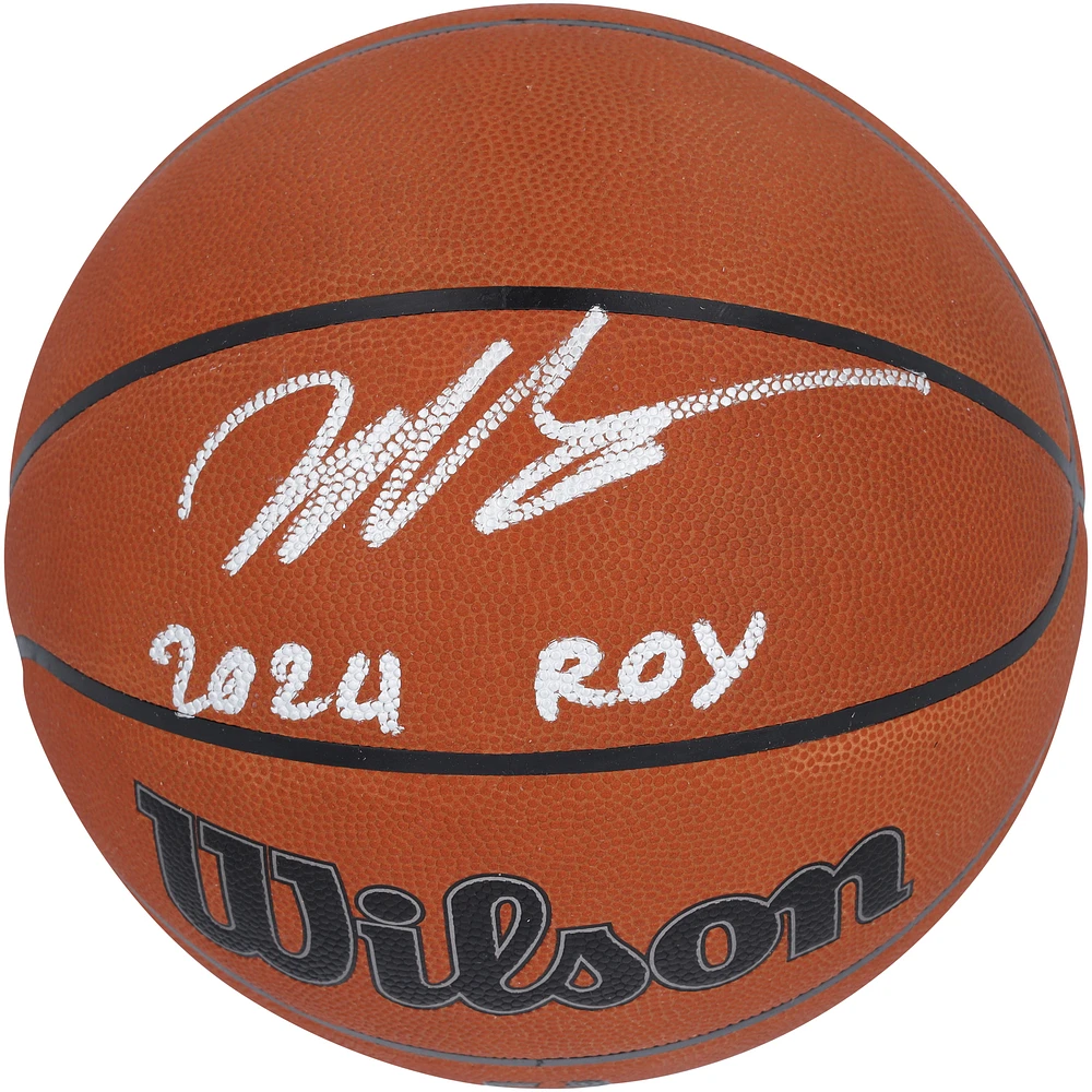 Victor Wembanyama San Antonio Spurs Autographed Wilson Official Game Basketball with "2024 ROY" Inscription
