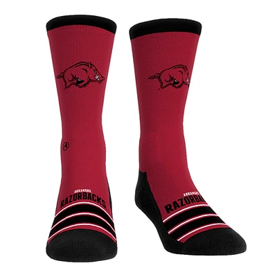 Unisex Rock Em Socks Arkansas Razorbacks Gametime Stripe Crew