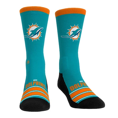 Unisex Rock Em Socks Miami Dolphins Gametime Stripe Crew