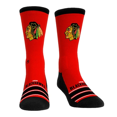 Unisex Rock Em Socks Chicago Blackhawks Gametime Stripe Crew Socks