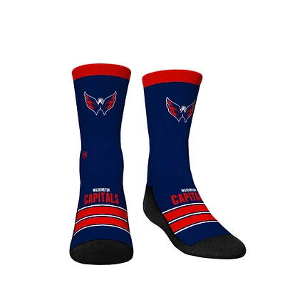 Youth Rock Em Socks Washington Capitals Gametime Stripe Crew Socks