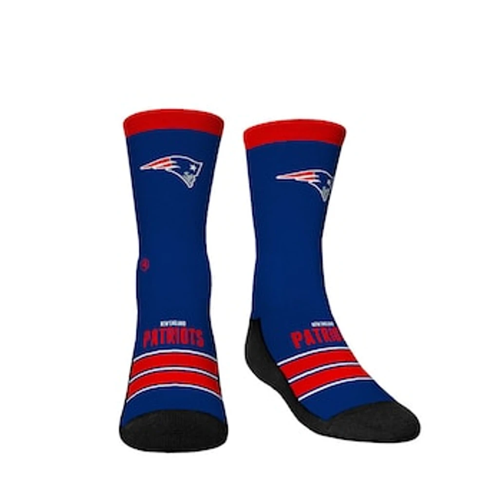 Youth Rock Em Socks New England Patriots Gametime Stripe Crew Socks