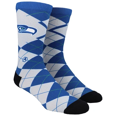 Unisex Rock Em Socks Seattle Seahawks Argyle Knitted Dress Socks